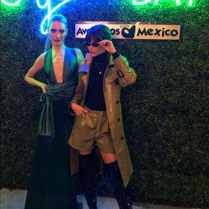 Pleather Trench Coat